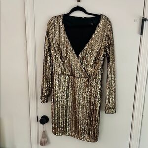 Gold Sequin Dress